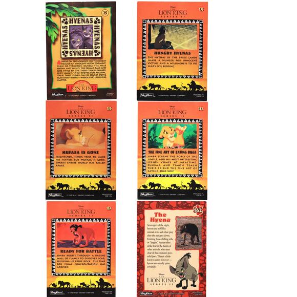 1994 Skybox Lion King Series 2 Disney Trading Cards [Lot of 6] - Picture 2 of 14